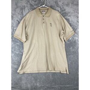 Walt Disney World Shirt Mens Size XL Biege Mickey Mouse‎ Logo Casual Core Polo